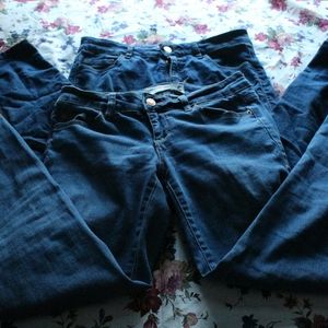 2 pairs mid-rise garage jeans